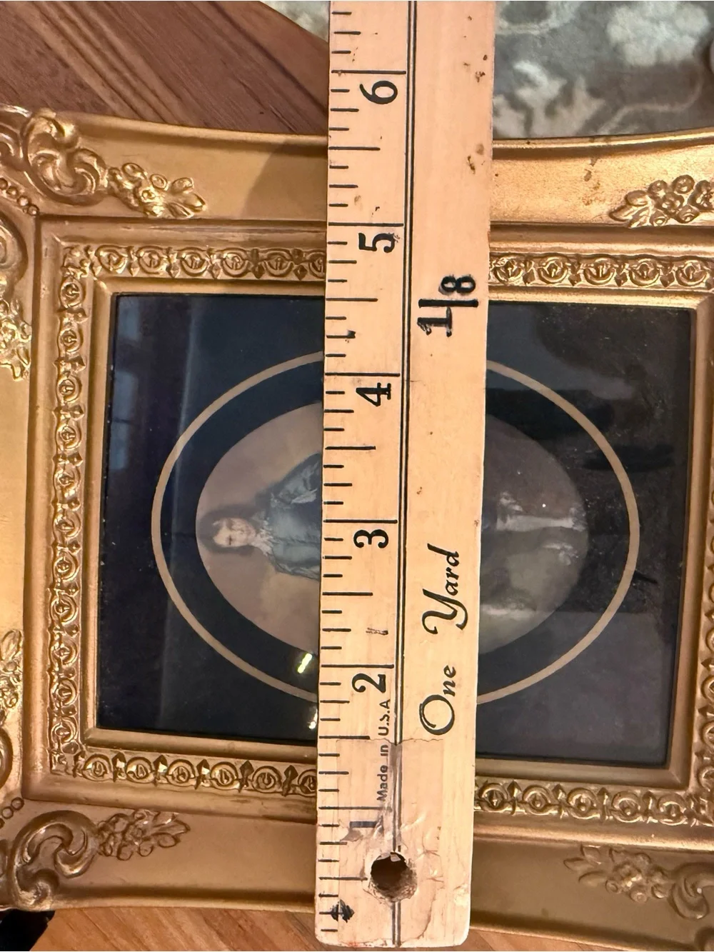 Faux Gold Ornate Triptych Picture Frame Set Classic Home Wall Little Boy Blue